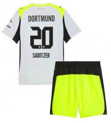 Borussia Dortmund Marcel Sabitzer #20 Udebanetrøje Børn 2025-26 Kortærmet (+ Korte bukser)